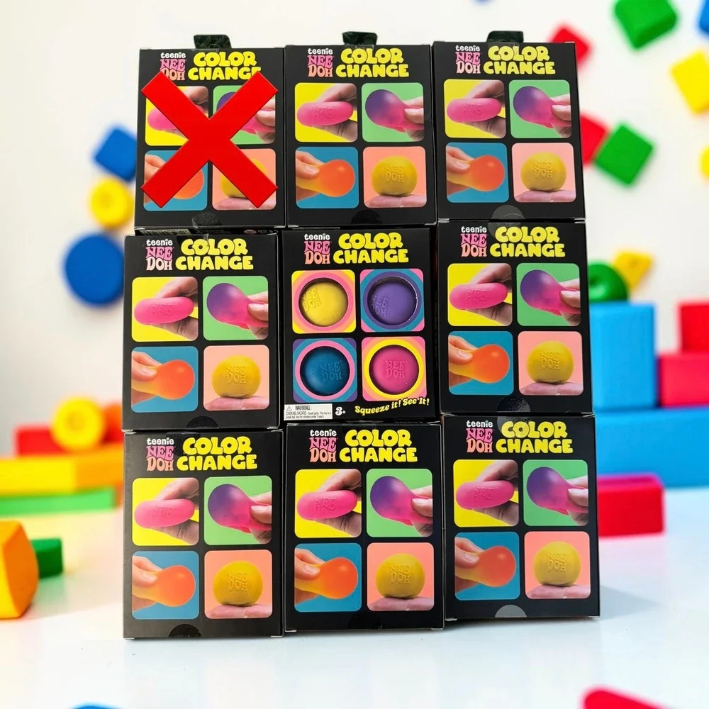 8 Schylling Teenie Nee Doh Color Change 4 Pack Sensory Fidget